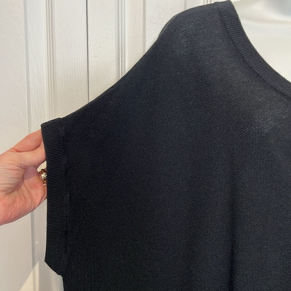 Dark Navy Blue Cap Sleeve Button Up Cardigan Size 3X - Picture 6 of 13